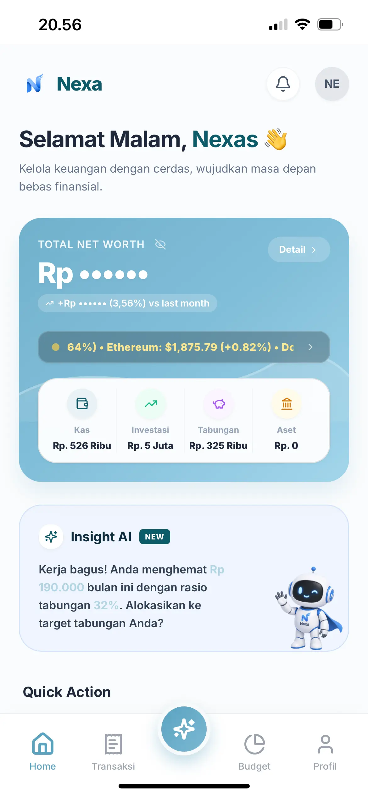 Nexa Dynamic Net Worth Dashboard Indonesia